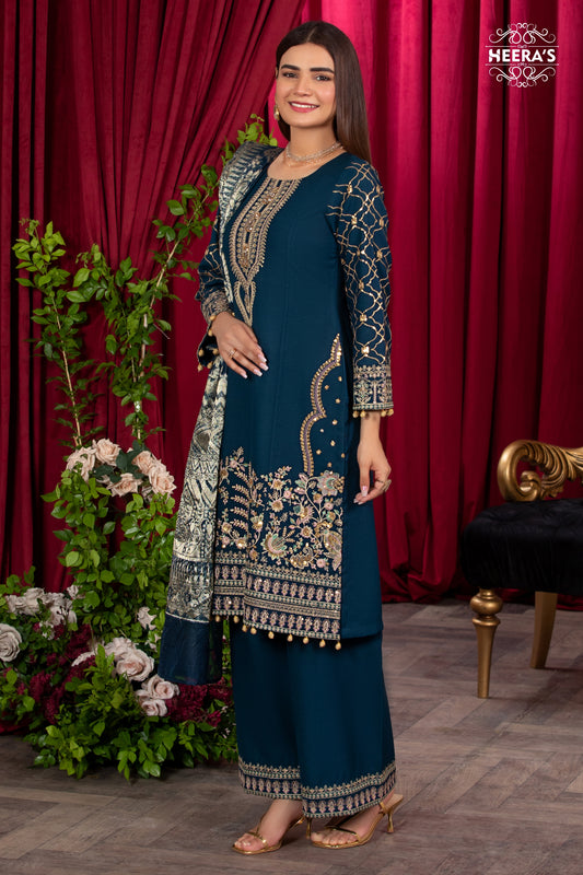 GRACEFUL ZINK -3PCS EMBROIDERED - Heeras Official