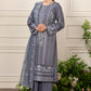 ELEGANTS GREY K.H EMBROIDERED 3 PCS - Heeras Official