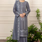 ELEGANTS GREY K.H EMBROIDERED 3 PCS - Heeras Official