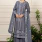 ELEGANTS GREY K.H EMBROIDERED 3 PCS - Heeras Official