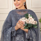 ELEGANTS GREY K.H EMBROIDERED 3 PCS - Heeras Official