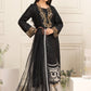 NOIR BLACK EMBROIDERED 3 PCS - Heeras Official