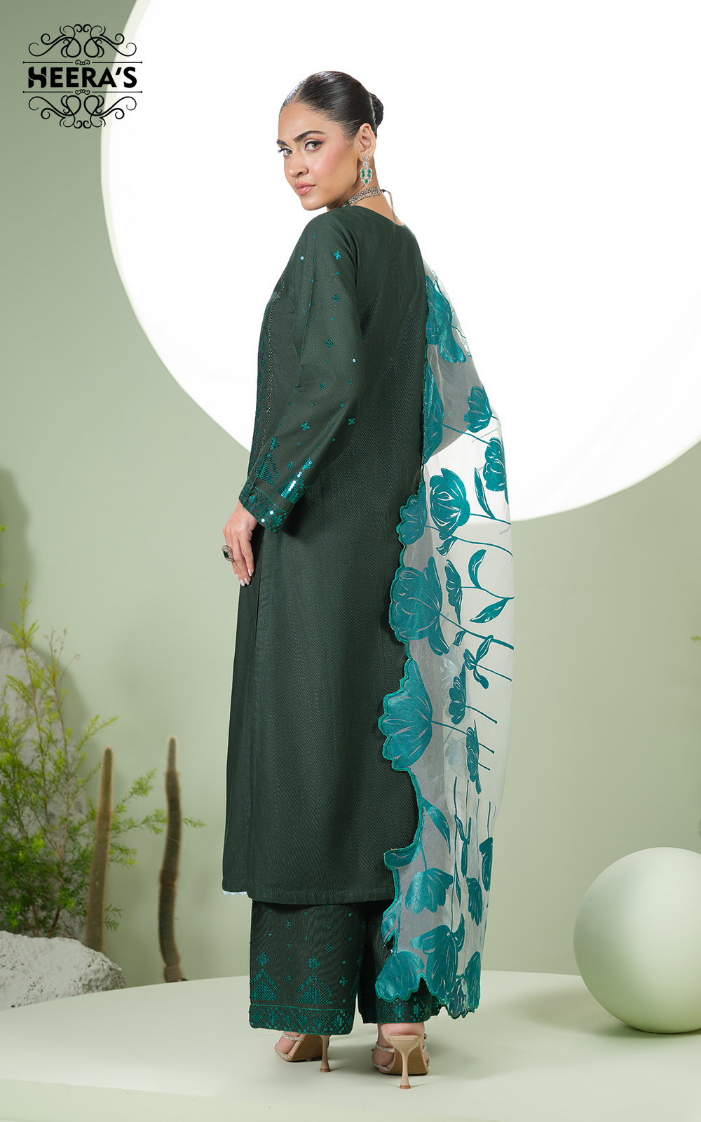 Air Jet Soft Khaddar Suit | Sequence Embroidered Plazo & Foil Dupatta Heeras Official Air Jet Soft Khaddar Suit | Sequence Embroidered Plazo & Foil Dupatta Heeras Official