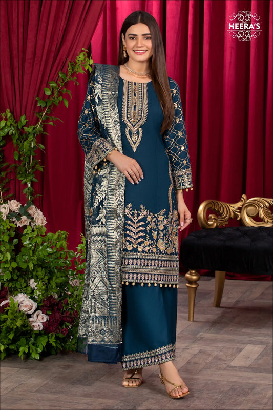 GRACEFUL ZINK -3PCS EMBROIDERED - Heeras Official