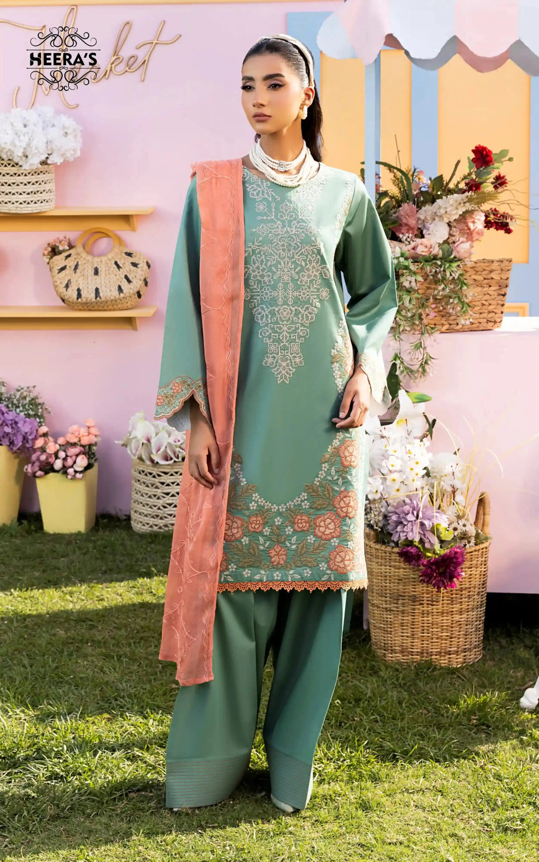 Stitched Farshi Shalwar luxury pret ready-to-wear Dress for women – Heerasofficial