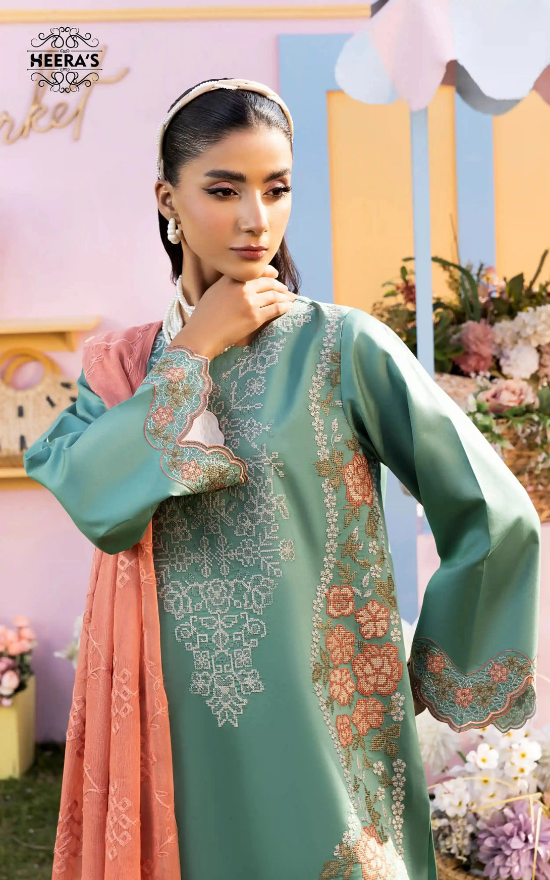 Stitched Farshi Shalwar luxury pret ready-to-wear Dress for women – Heerasofficial
