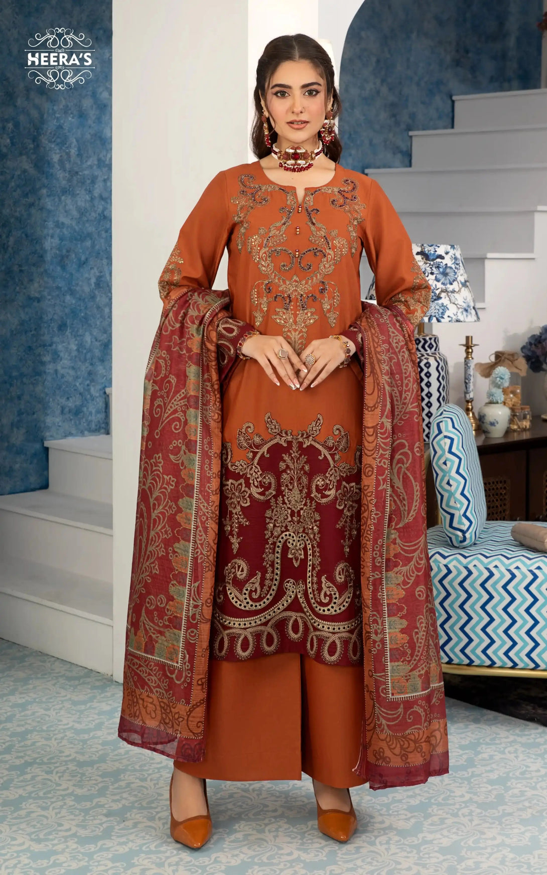 Stitched luxury pret ready-to-wear Dress for women – Heerasofficial