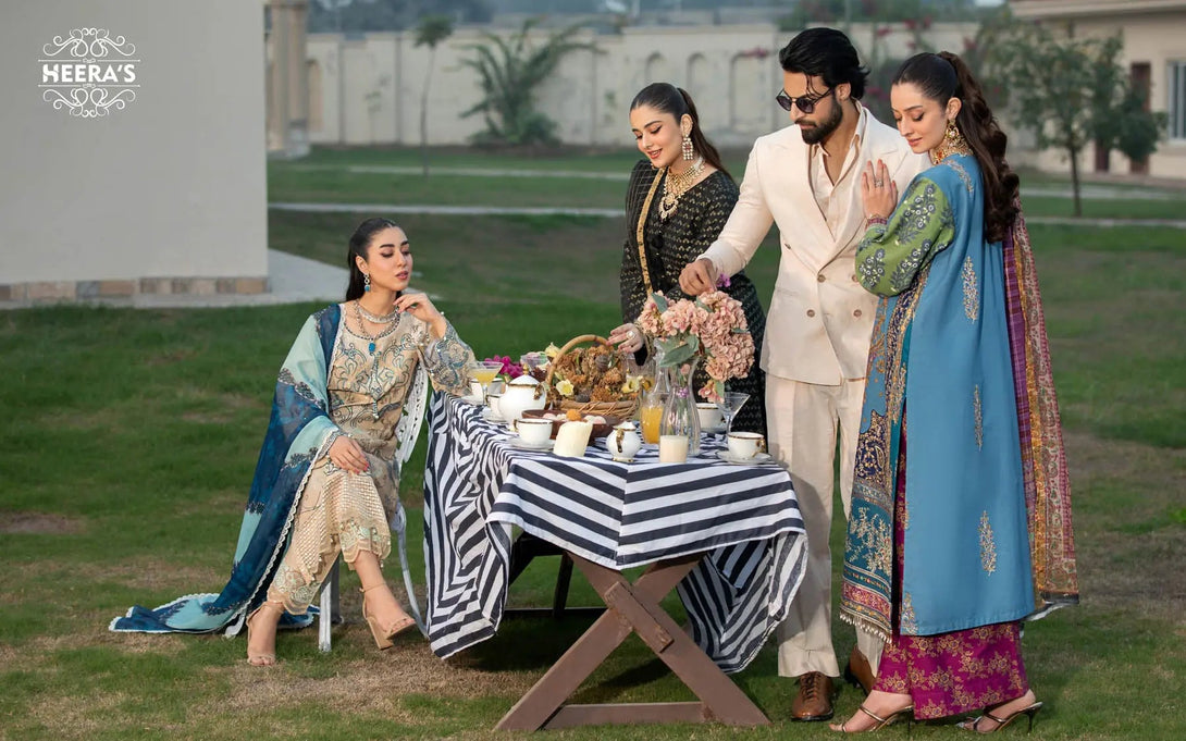 Pakistani dresses collection featuring ready to wear lawn, pret lawn, and luxury pret styles, including embroidered lawn suits, farshi shalwar, and 3 piece suits for ladies. Explore semi formal and formal pret Pakistan outfits, ideal as formal wear for women in Pakistan, summer casual wear for women, and party wear. From ladies’ summer wear to fancy casual wear and summer wear dresses, discover formal dresses for ladies in Pakistan, semi formal Pakistani dresses, and top formal brands in Pakistan