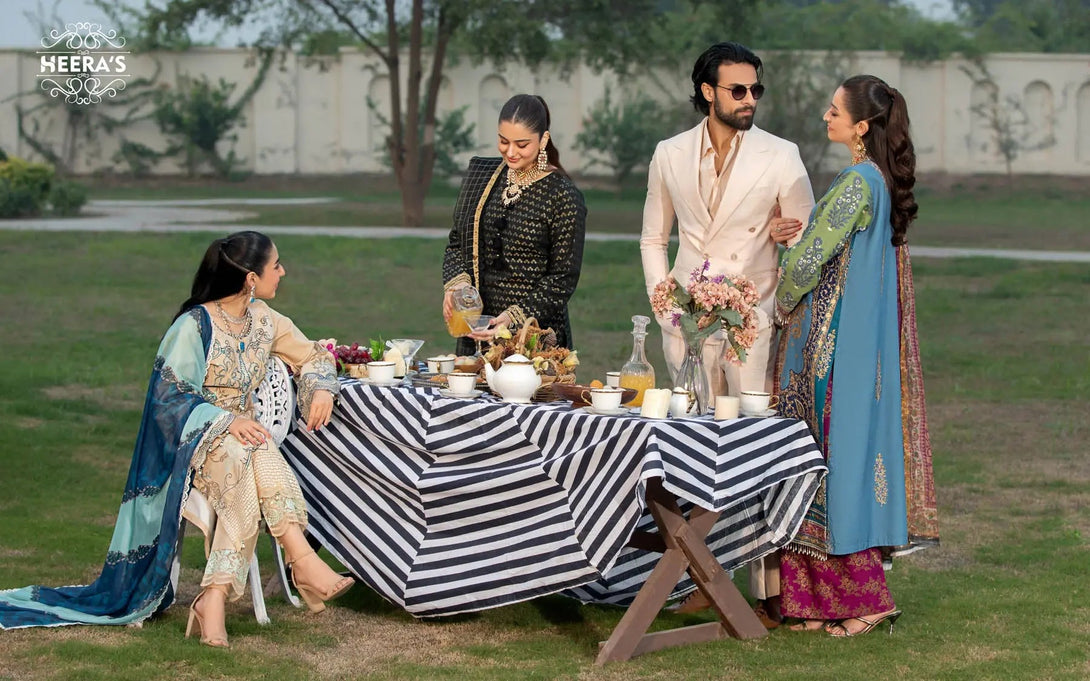 Pakistani dresses collection featuring ready to wear lawn, pret lawn, and luxury pret styles, including embroidered lawn suits, farshi shalwar, and 3 piece suits for ladies. Explore semi formal and formal pret Pakistan outfits, ideal as formal wear for women in Pakistan, summer casual wear for women, and party wear. From ladies’ summer wear to fancy casual wear and summer wear dresses, discover formal dresses for ladies in Pakistan, semi formal Pakistani dresses, and top formal brands in Pakistan