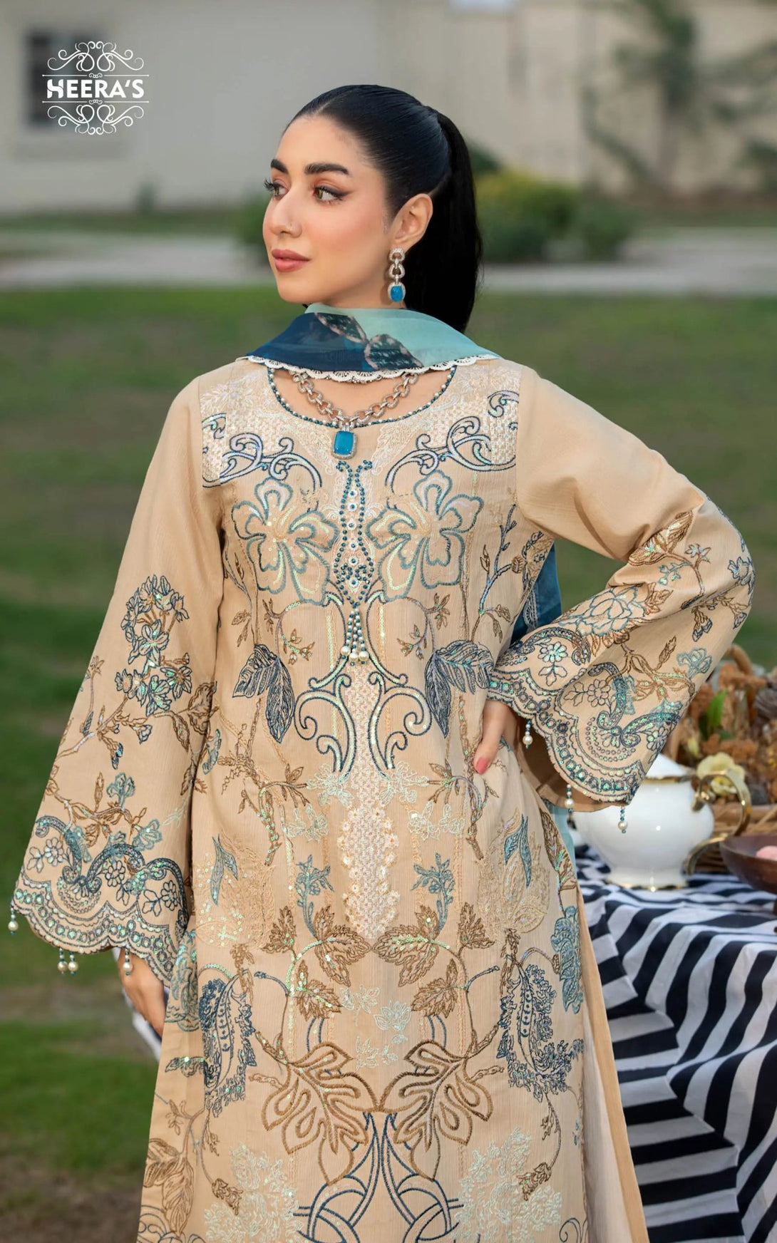 Pakistani dresses collection featuring ready to wear lawn, pret lawn, and luxury pret styles, including embroidered lawn suits, farshi shalwar, and 3 piece suits for ladies. Explore semi formal and formal pret Pakistan outfits, ideal as formal wear for women in Pakistan, summer casual wear for women, and party wear. From ladies’ summer wear to fancy casual wear and summer wear dresses, discover formal dresses for ladies in Pakistan, semi formal Pakistani dresses, and top formal brands in Pakistan
