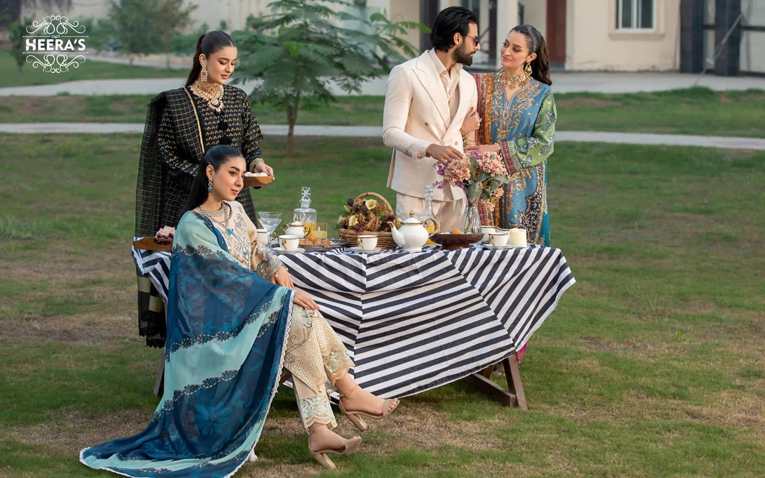 Pakistani dresses collection featuring ready to wear lawn, pret lawn, and luxury pret styles, including embroidered lawn suits, farshi shalwar, and 3 piece suits for ladies. Explore semi formal and formal pret Pakistan outfits, ideal as formal wear for women in Pakistan, summer casual wear for women, and party wear. From ladies’ summer wear to fancy casual wear and summer wear dresses, discover formal dresses for ladies in Pakistan, semi formal Pakistani dresses, and top formal brands in Pakistan